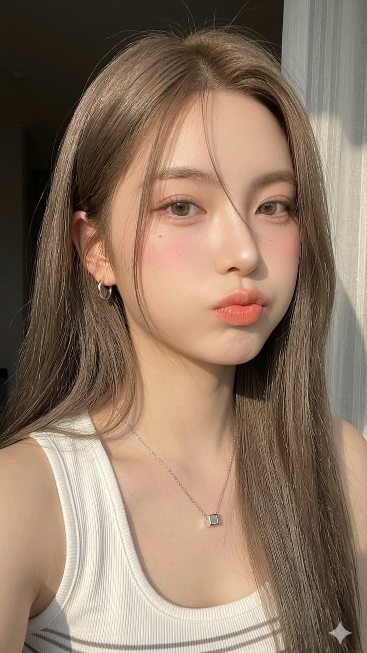 Ash brown straight hair — Ash Brown Hair Color at Beijin hair, Jeonpo-Seomyeon, Busan