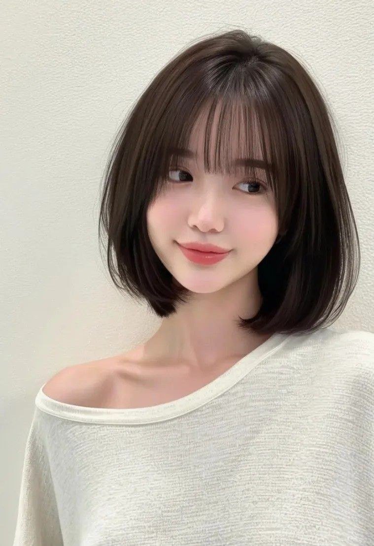 Rounded bob with bangs — Korean Bob Perm at Beijin hair, Jeonpo-Seomyeon, Busan