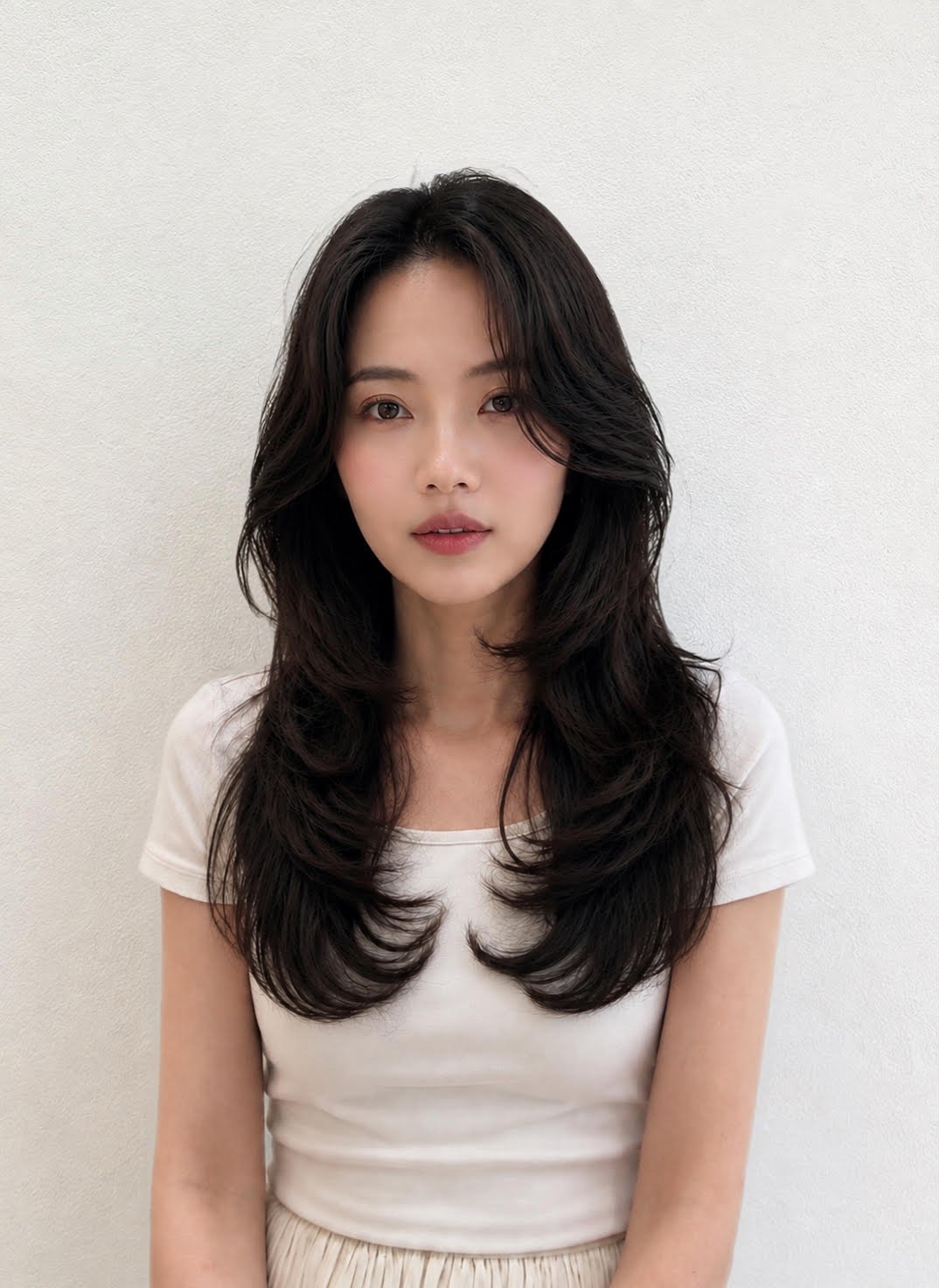 Long layered glam waves — Digital & Setting Perm at Beijin hair, Jeonpo-Seomyeon, Busan